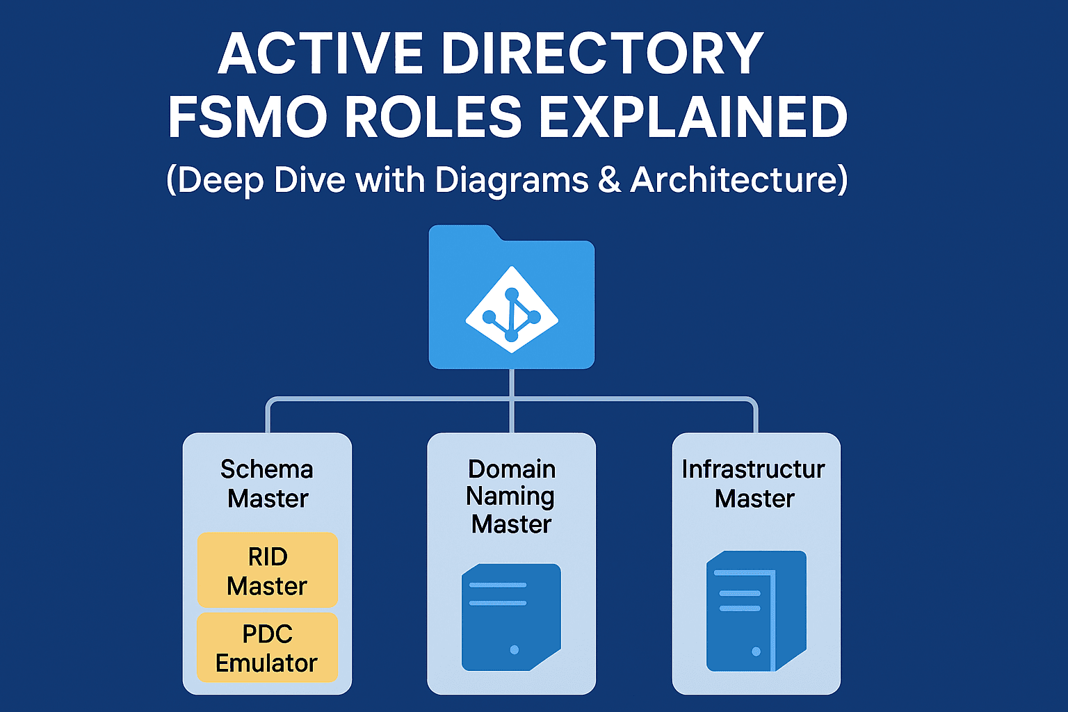Active Directory FSMO Roles Explained (Deep Dive with Diagrams & Architecture)