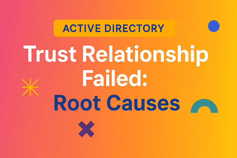 Active Directory Trust Relationship Failed: Root Causes, Symptoms, and Prevention