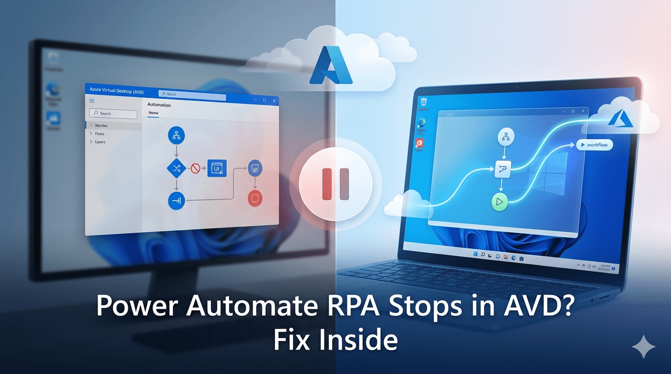 Power Automate Desktop RPA Stops When Azure Virtual Desktop Is Minimized: Recommended Fix and Registry Workaround